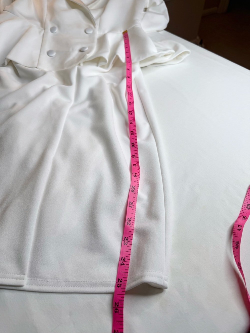 NWT Tadashi Shoji White Peplum Double-Breasted Dress Suit - Picture 8 of 8